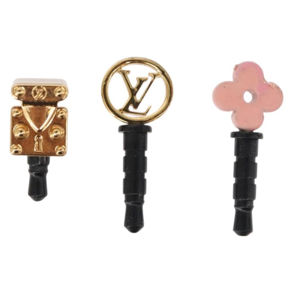 LOUIS VUITTON Phone Plug Iconic metal Gold Pink M60904 LV Auth 147098 - Picture 2 of 11